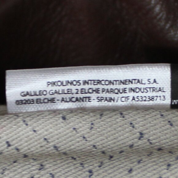 Pikolinos brown MNA 161  leather cotton lining  shoulder bag 10"x10.5" unisex - Picture 6 of 9